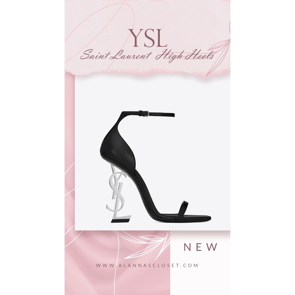 YSL logo Saint Laurent opyum strappy heels